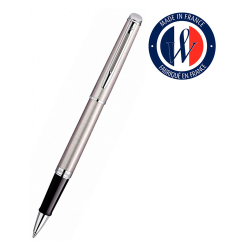 

Ручка роллер Waterman Hemisphere (S0920450) Steel CT F черные чернила подар.кор.