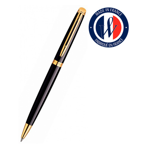 

Ручка шариковая Waterman Hemisphere (S0920670) Mars Black GT M синие чернила подар.кор.