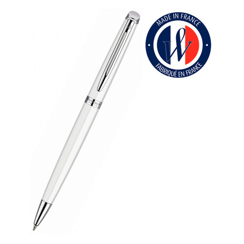 

Ручка шариковая Waterman Hemisphere (S0920970) White CT M синие чернила подар.кор.