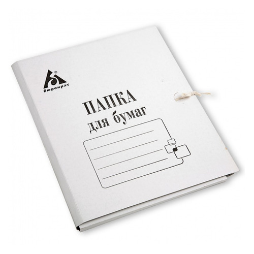 

Упаковка папок на завязках БЮРОКРАТ PZ220, картон, 0.35мм, 220г/м2, белый 200 шт./кор.