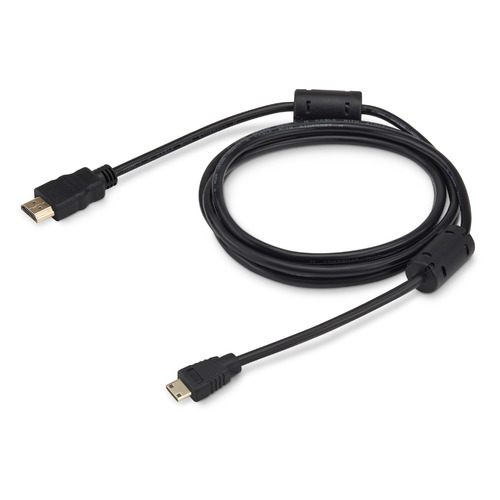 фото Кабель аудио-видео buro hdmi 1.4, hdmi (m) - mini hdmi (m) , ver 1.4, 1.8м, gold ф/фильтр, черный