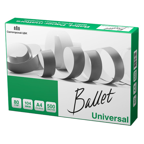 

Бумага SYLVAMO Ballet Universal, A4, 80г/м2, 500л, для лазерной печати, белый, покрытие матовое / матовое 5 шт./кор., Ballet Universal