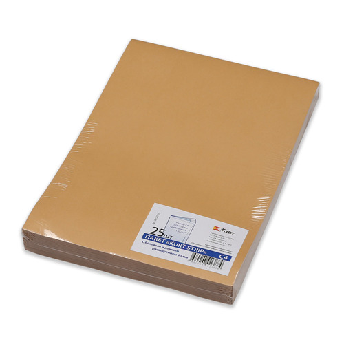 

Пакет Бюрократ 381227.25 C4 229x324мм силиконовая лента крафт 130г/м2 (pack:25pcs) 10 шт./кор.