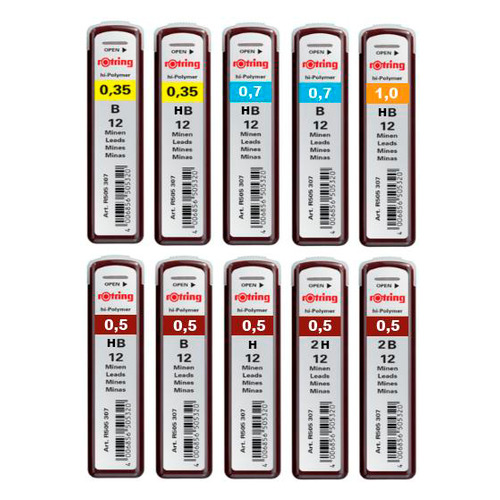 

Упаковка грифелей ROTRING Tikky S0312670, 0.5мм, Tikky