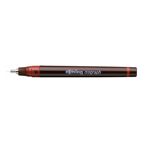 фото Изограф rotring 1903394 0.1мм корпус бордовый пластик съемный пишущий узел/заправка тушь