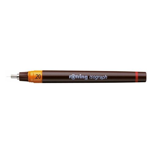 фото Изограф rotring 1903397 0.2мм корпус бордовый пластик съемный пишущий узел/заправка тушь