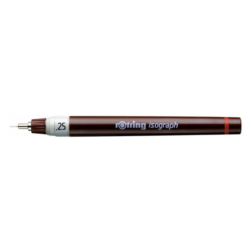 фото Изограф rotring 1903398 0.25мм корпус бордовый пластик съемный пишущий узел/заправка тушь