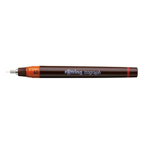 фото Изограф rotring 1903491 0.4мм корпус бордовый пластик съемный пишущий узел/заправка тушь