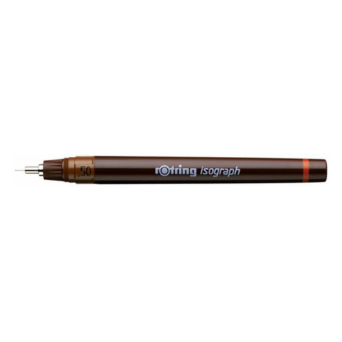 фото Изограф rotring 1903492 0.5мм корпус бордовый пластик съемный пишущий узел/заправка тушь