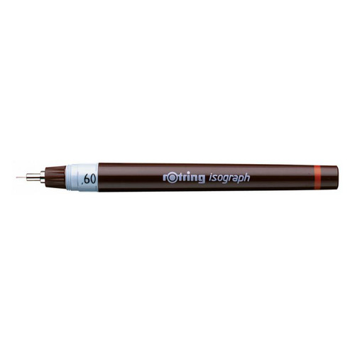 фото Изограф rotring 1903493 0.6мм корпус бордовый пластик съемный пишущий узел/заправка тушь