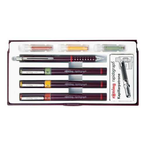 фото Набор рапидографов rotring combi junior set s0699480 в компл.:0.25/0.35/0.5мм/аксессуары