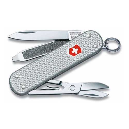 

Складной нож VICTORINOX Classic Alox, 5 функций, 58мм, серебристый, Classic Alox