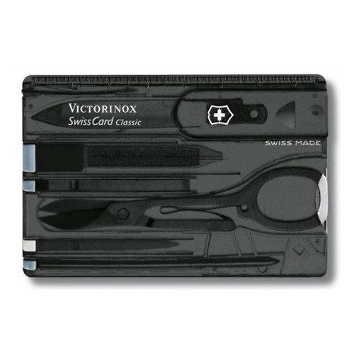 

Швейцарская карта Victorinox SwissCard Classic, черный полупрозрачный, коробка подарочная [0.7133.t3], SwissCard Classic