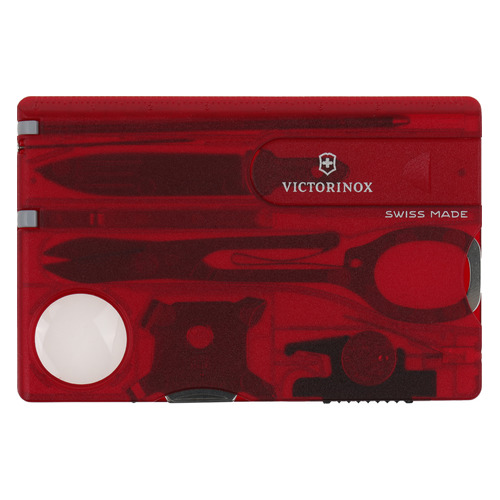 

Швейцарская карта Victorinox SwissCard Lite (0.7300.T) красный полупрозрачный коробка подарочная, SwissCard Lite