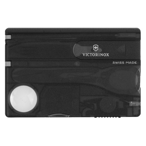 

Швейцарская карта Victorinox SwissCard Lite (0.7333.T3) черный полупрозрачный коробка подарочная, SwissCard Lite