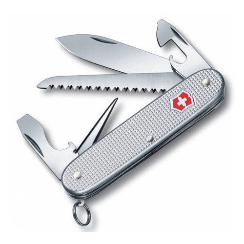 

Складной нож Victorinox Farmer Alox, функций: 9, 93мм, серебристый , коробка картонная [0.8241.26], Farmer Alox