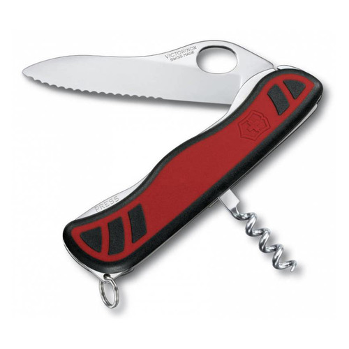 фото Складной нож victorinox sentinel onehand, 3 функций, 111мм, красный / черный