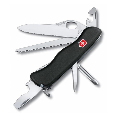 фото Складной нож victorinox trailmaster one hand wavy edge, 12 функций, 111мм, черный