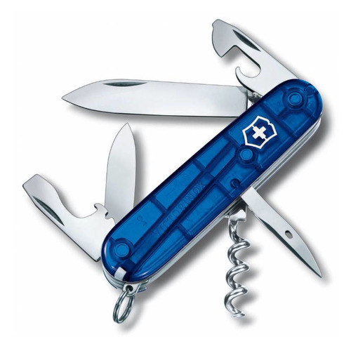 

Складной нож Victorinox Spartan, функций: 12, 91мм, синий полупрозрачный , коробка картонная [1.3603.t2], Spartan