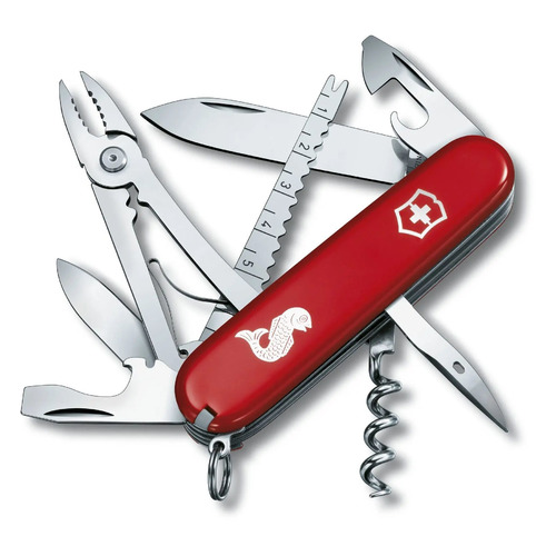 

Складной нож Victorinox Angler, функций: 19, 91мм, красный , коробка картонная [1.3653.72], Angler