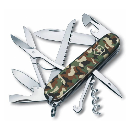 Складной нож VICTORINOX Huntsman, 15 функций, 91мм, камуфляж нож перочинный victorinox huntsman 91 мм 15 функций песочн камуфляж 1 3713 941