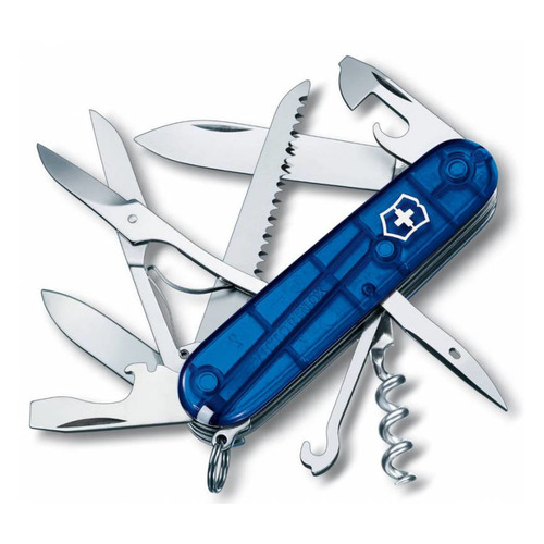 

Складной нож Victorinox Huntsman, 15 функций, 91мм, синий полупрозрачный , коробка картонная, Huntsman