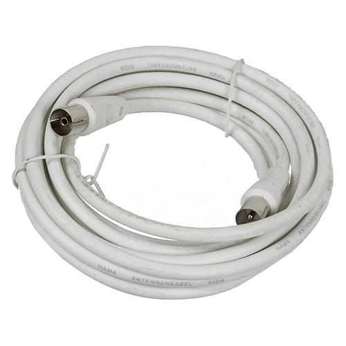 

Кабель антенный HAMA H-11905, Coax (m) - Coax (f) , 3м, белый [00011905], H-11905