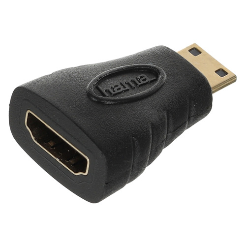 

Адаптер аудио-видео HAMA H-39861, mini-HDMI (m) - HDMI (f) , ver 1.3, GOLD, черный [00039861], H-39861