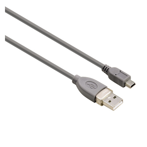 

Кабель USB2.0 HAMA USB A(m) - mini USB B (m), 0.25м, серый [00039661]