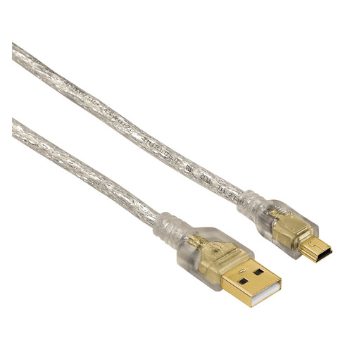 

Кабель USB2.0 HAMA USB A(m) - mini USB B (m), GOLD , 0.75м, прозрачный [00039744]