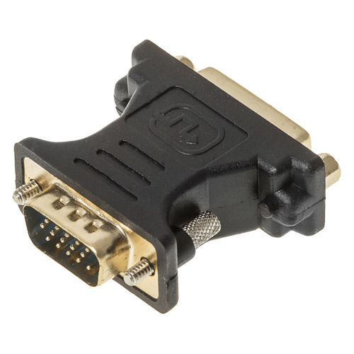 

Адаптер DVI HAMA DVI (f) - VGA (m), GOLD , черный [00045074]