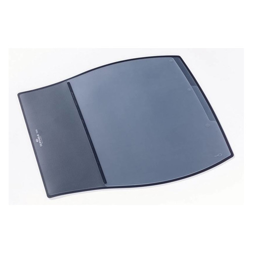 

Настольное покрытие Durable Desk Pad, 7209-01, 39х44 см, черный, эргономичная форма, нескользящая основа, прозрачный верхний слой, Desk Pad