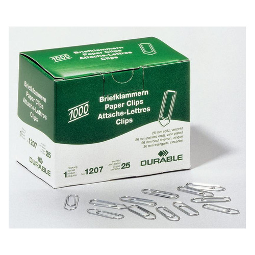 

Упаковка скрепок Durable 1207-25 цинк домик 26мм 10 шт./кор., 1207-25