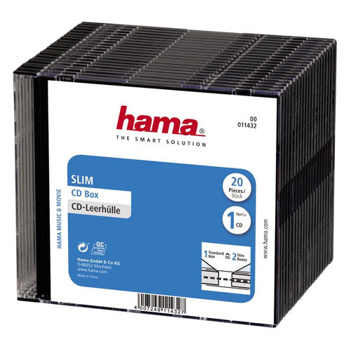 

Коробка HAMA H-11432 Slim Box, 20 [00011432], Нет, H-11432 Slim Box