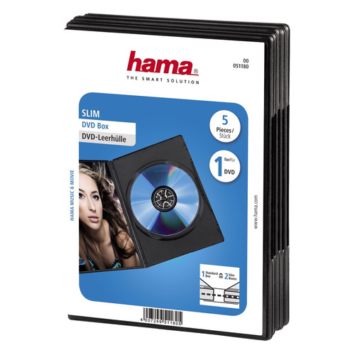 

Коробка HAMA H-51180 Slim Box, 5 [00051180], Нет