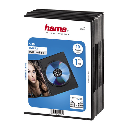 

Коробка HAMA H-51181, 10шт., черный [00051181], H-51181