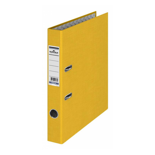

Упаковка папок-регистраторов DURABLE 3220-04, A4, 50мм, бумвинил, желтый 25 шт./кор.