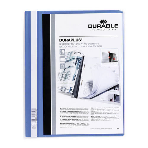 

Упаковка папок-скоросшивателей DURABLE 2579-06, A4+, пластик, синий 25 шт./кор.