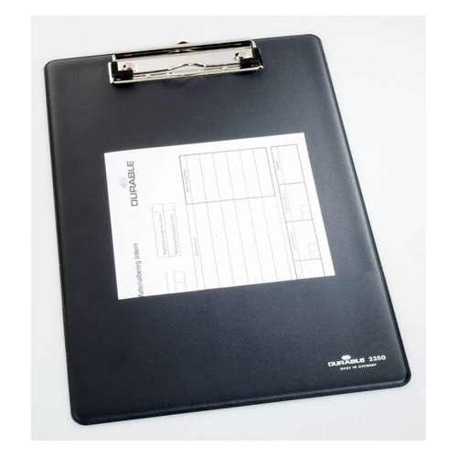 фото Папка-планшет durable clipboard 2350-01 a4 черный карм.для бумаги/крюч.для подвеш. 5 шт./кор.