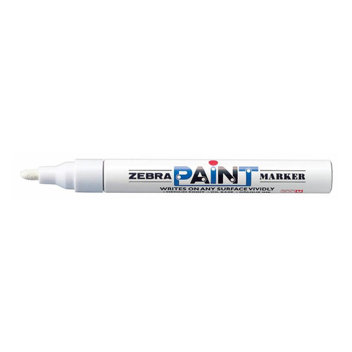 

Упаковка маркеров перманентных Zebra PAINT, круглый пишущий наконечник, белый [51025] 10 шт./кор., PAINT
