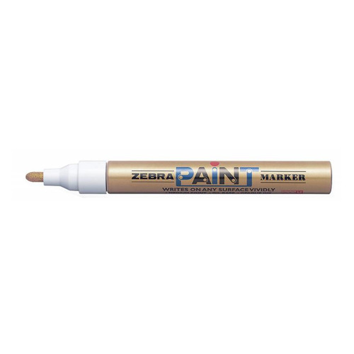 

Упаковка маркеров перманентных Zebra PAINT, круглый пишущий наконечник, золотой [51027] 10 шт./кор., PAINT