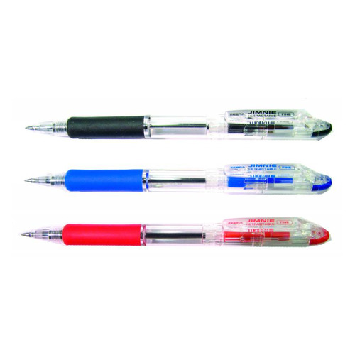 

Упаковка шариковых ручек ZEBRA JIMNIE RETRACTABLE, авт., 0.7мм, черный [krbz-100-bk], JIMNIE RETRACTABLE