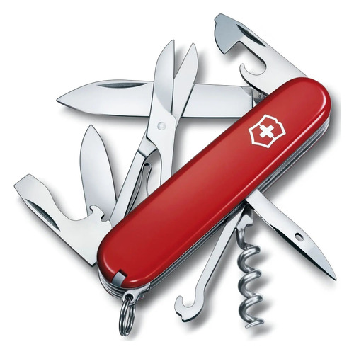 

Складной нож Victorinox Climber, 14 функций, 91мм, красный , коробка картонная, Climber