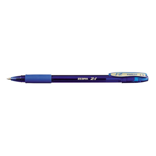 

Ручка шариковая Zebra Z-1 COLOUR 0.7мм резин. манжета синий синие чернила 12 шт./кор., Z-1 Colour