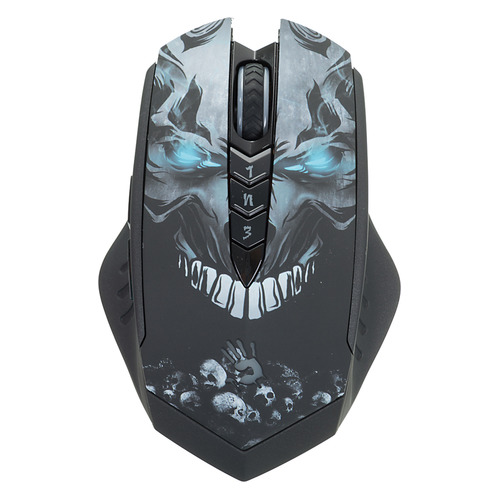 

Мышь A4TECH Bloody R8 metal feet Skull design, игровая, оптическая, беспроводная, USB, черный [r8 skull], R8 metal feet Skull design