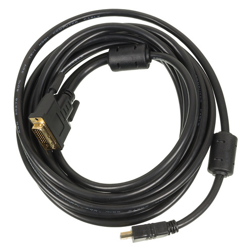 фото Кабель dvi ningbo dvi-d (m) - hdmi (m), gold , ферритовый фильтр , 5м