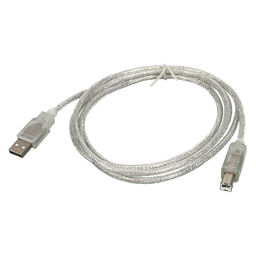 фото Кабель usb2.0 ningbo usb a(m) - usb b(m), 1.8м, прозрачный