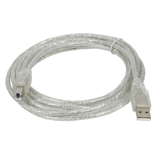 фото Кабель usb2.0 ningbo usb a(m) - usb b(m), 3м, прозрачный