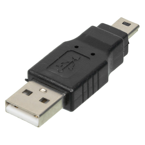 

Переходник USB2.0 NINGBO mini USB B (m) - USB A(m), черный