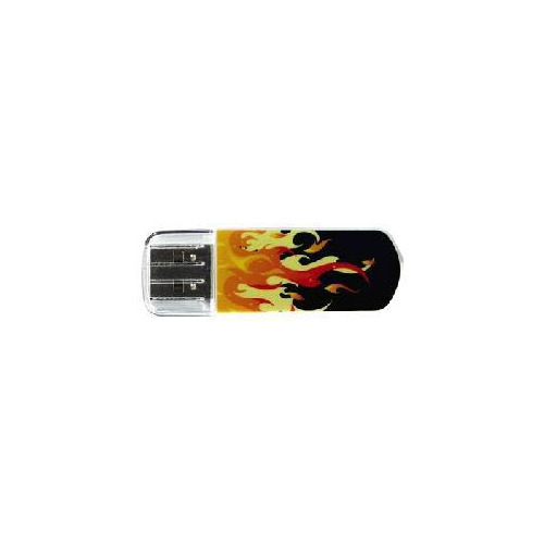 фото Флешка usb verbatim store n go mini elements fire 8гб, usb2.0, оранжевый и рисунок [98158]